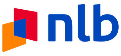 Logo: colorful overlapping shapes and blue 'nlb' text.