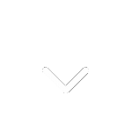 A white downward-pointing chevron icon on a solid black background, indicating a scroll or expand action.