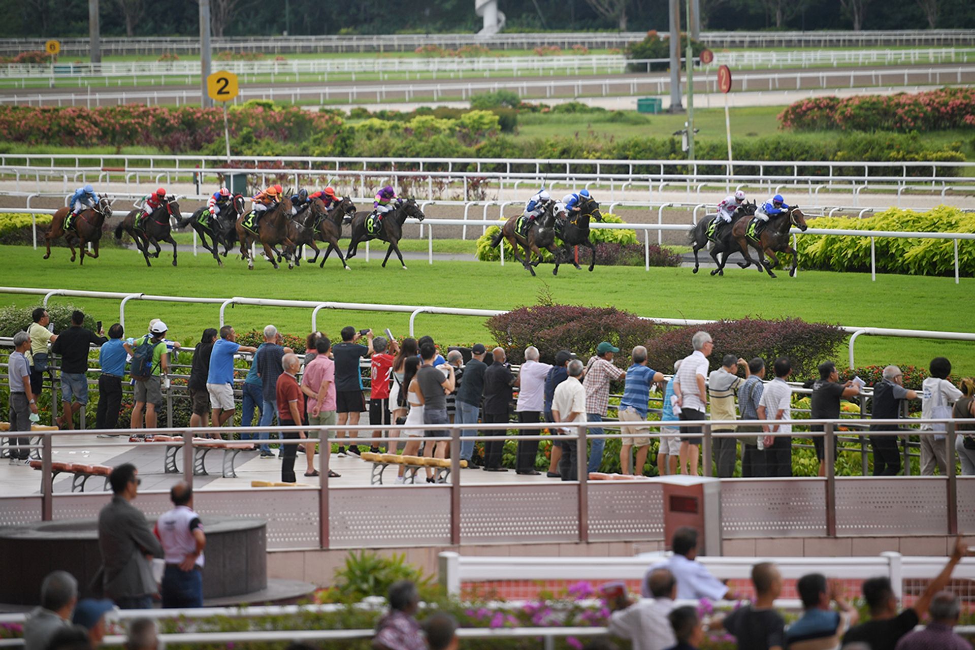 More spectators flocked to STC’s races on Sunday, days after the club’s closure was announced. But the 3,000 or so visitors were a fraction of the grandstand's 30,000 capacity. ST PHOTO: SHINTARO TAY