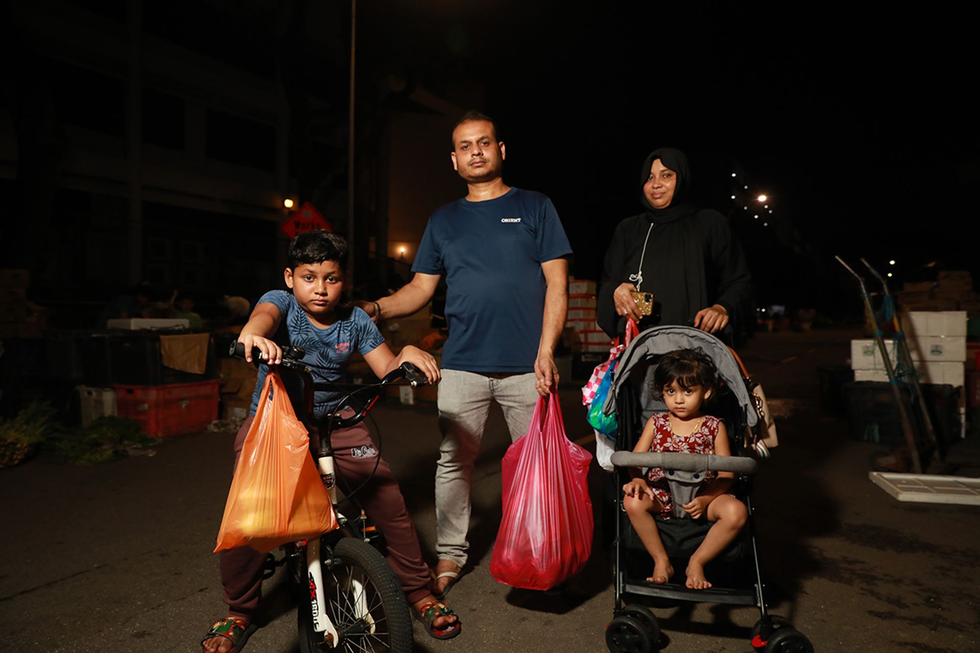 Marketing manager Musa and his family – (from left) son Ibnul Imran Sarkar, 8, his wife Poly Akt, 32, and daughter Sumaiya Akter Moriyam, 3 – live in nearby Kim Keat.