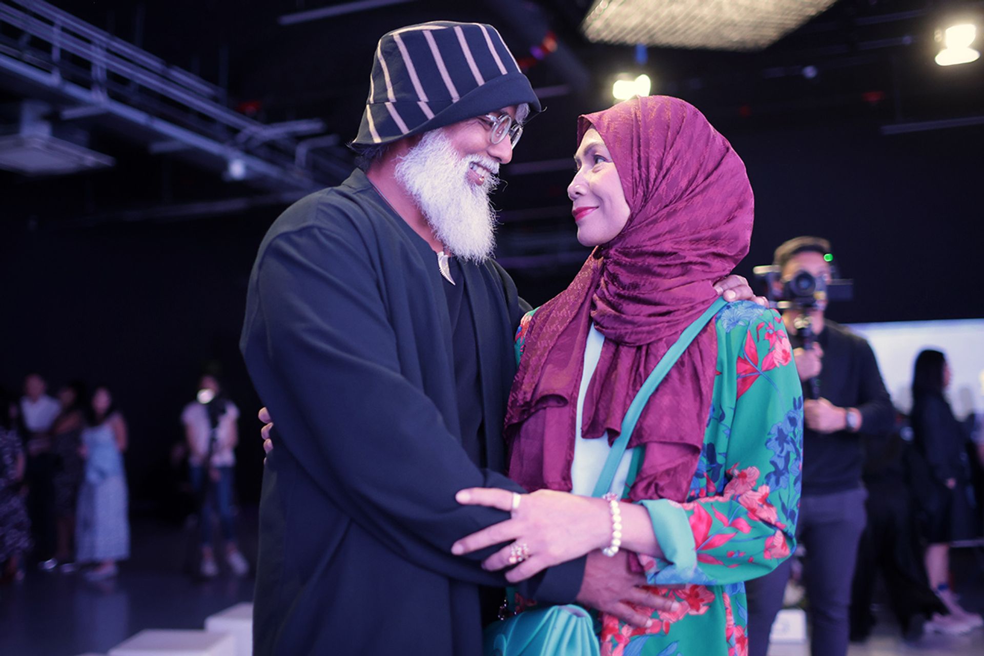 Mr Arun Rosiah with his wife Madam Rosiah Mokhtar, a primary school teacher.