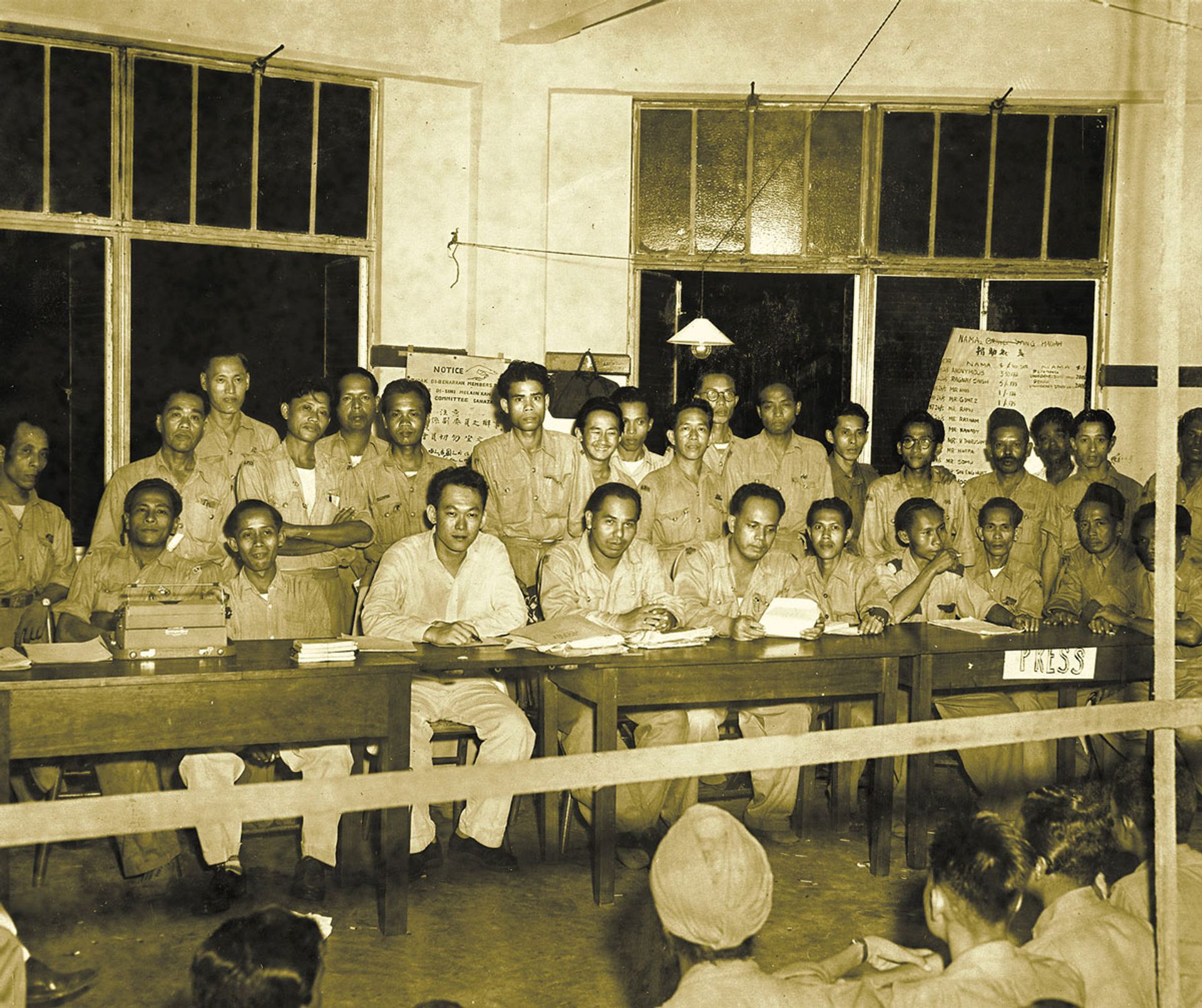 His first major case involved the Singapore Post and Telegraph Uniformed Staff Union, for whom he secured salary increases of $10 monthly in May 1952. In just two years, he became legal adviser to more than 100 unions and associations. Many workers later campaigned fervently on his behalf when he ran for elections in 1955. Source: The Standard-Sin Chew