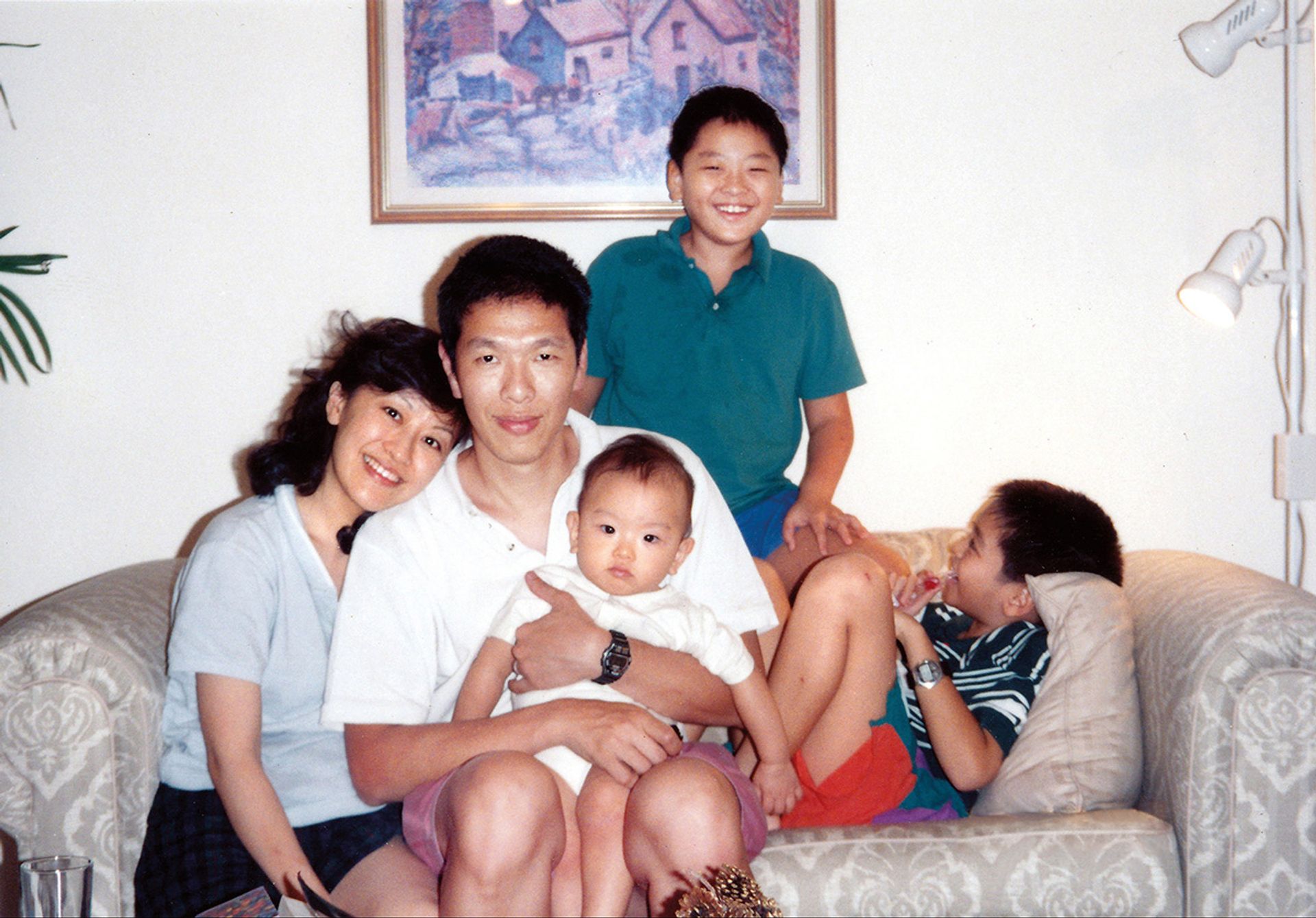 Mr Lee Hsien Yang on holiday in Perth with (from left) wife Suet Fern and sons Shaowu, Huanwu and Shengwu in 1995. Source: Lee Hsien Yang