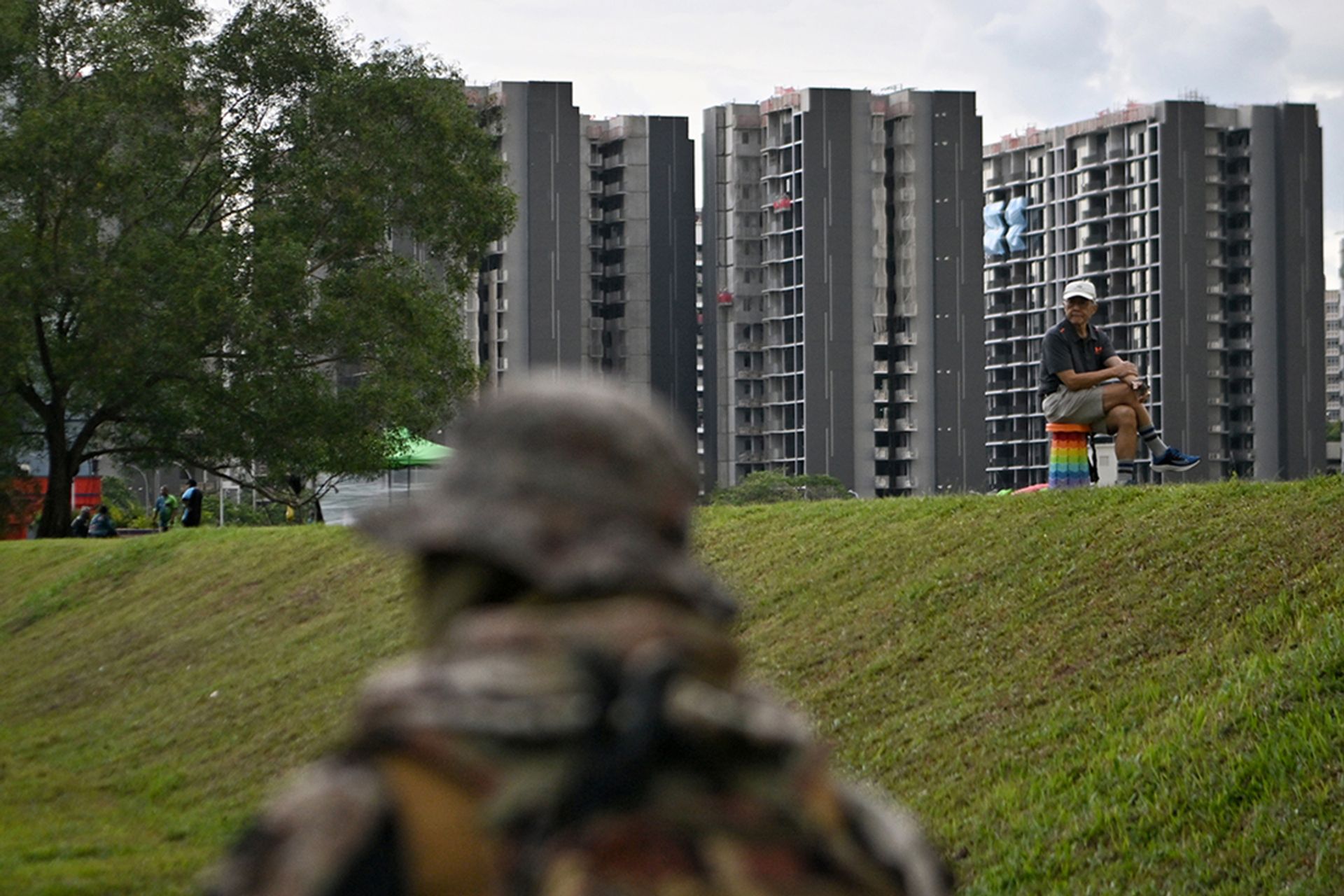 A member of the public takes in the unexpected sight of the G.H.O.S.T. family emerging from the jungle. In a light-hearted remark, Mr Ahmad Abdullah said: “This is normal for us; some even ask if we’re from the military.”