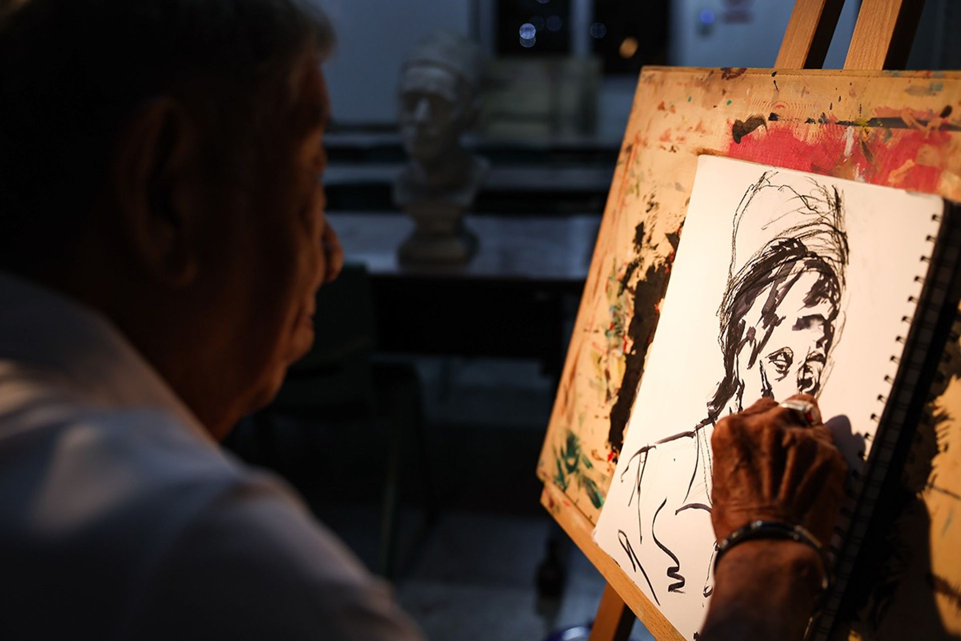 Since the start of 2024, Mr Loke has been going to Nafa to practise his sketching every Tuesday evening.