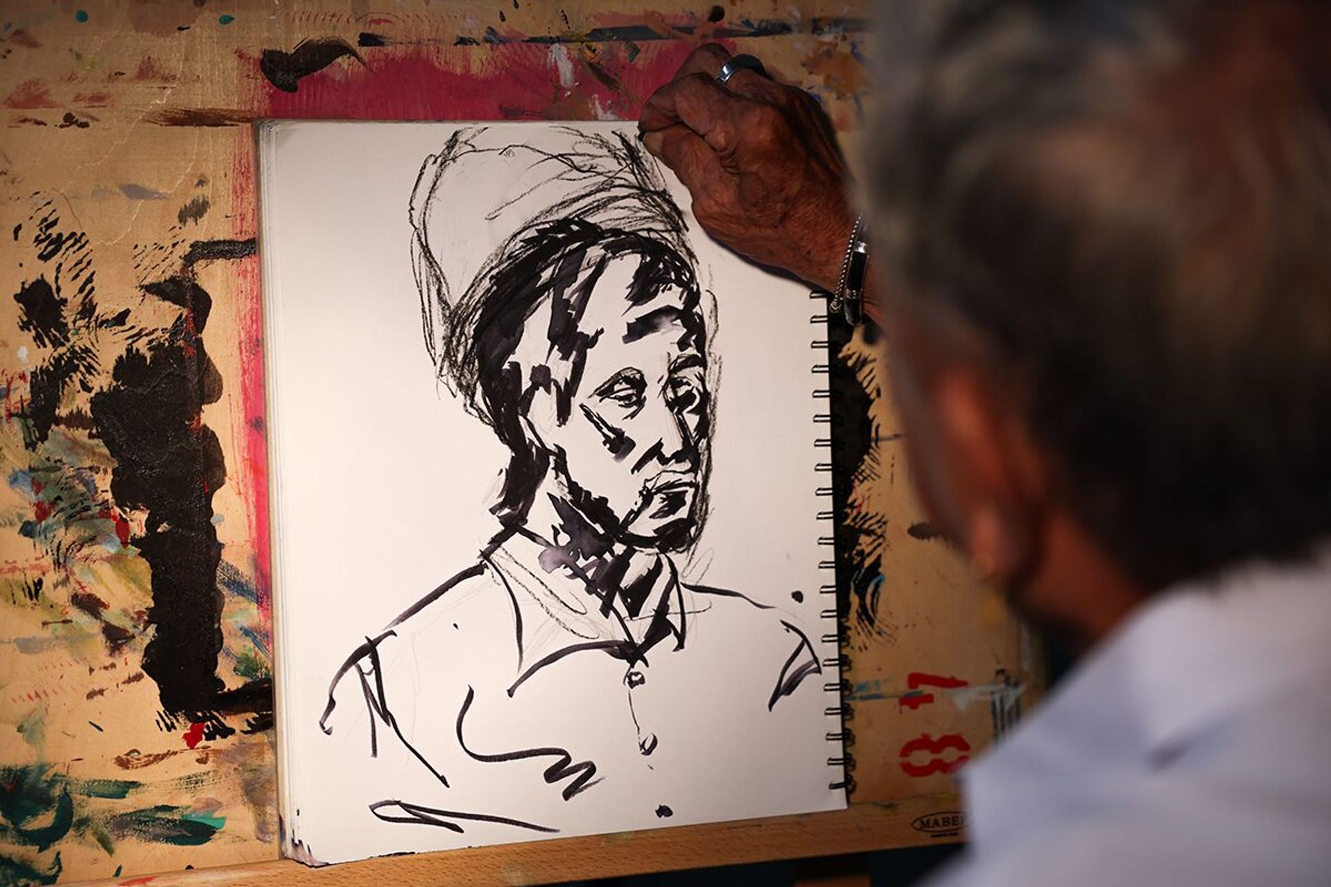 He says sketching in Nafa, instead of in his cramped flat, helps him find inspiration.