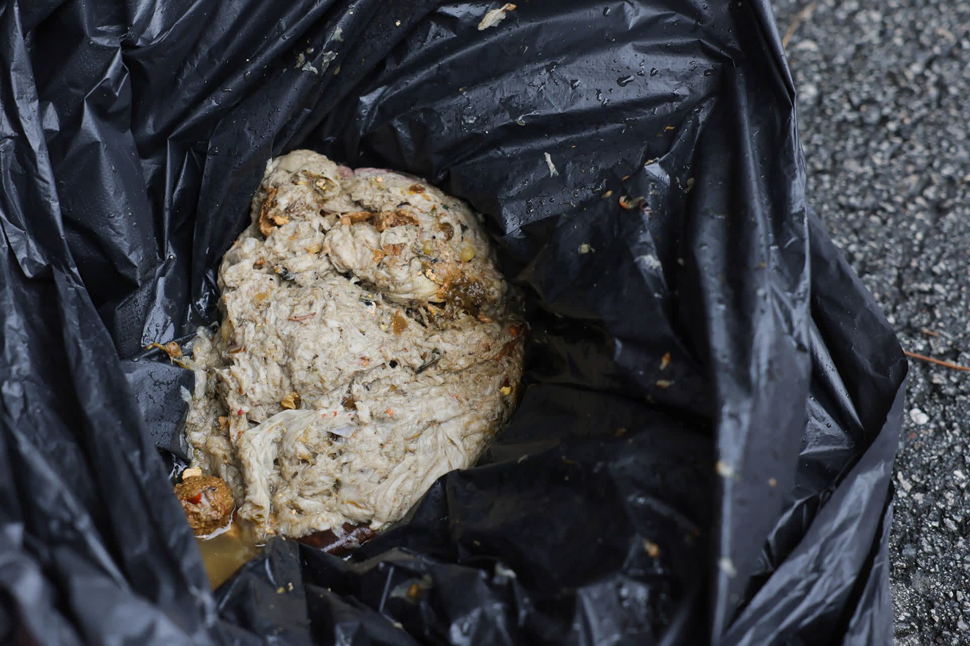 The team manages to clear the blockage, which consists mainly of non-biodegradable paper products.