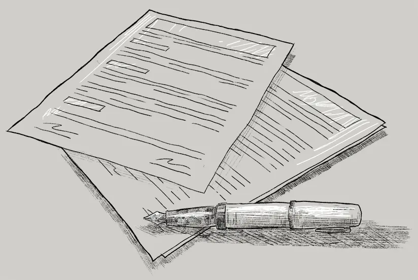 An illustration of rental flats application forms.