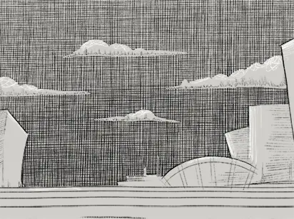An illustration of the Singapore downtown skyline.