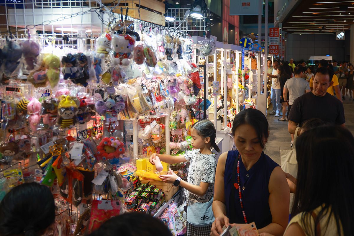 Pop-up pushcart stores at Orchard Central on July 11, 2026.
