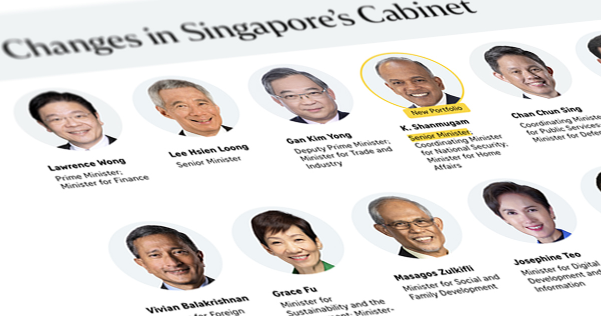 Singapore Cabinet changes at a glance