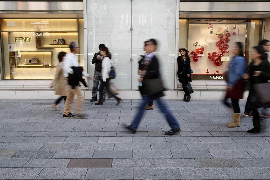 Tokyo's Ginza shopping district on Nov 16, 2014. -- PHOTO: REUTERS